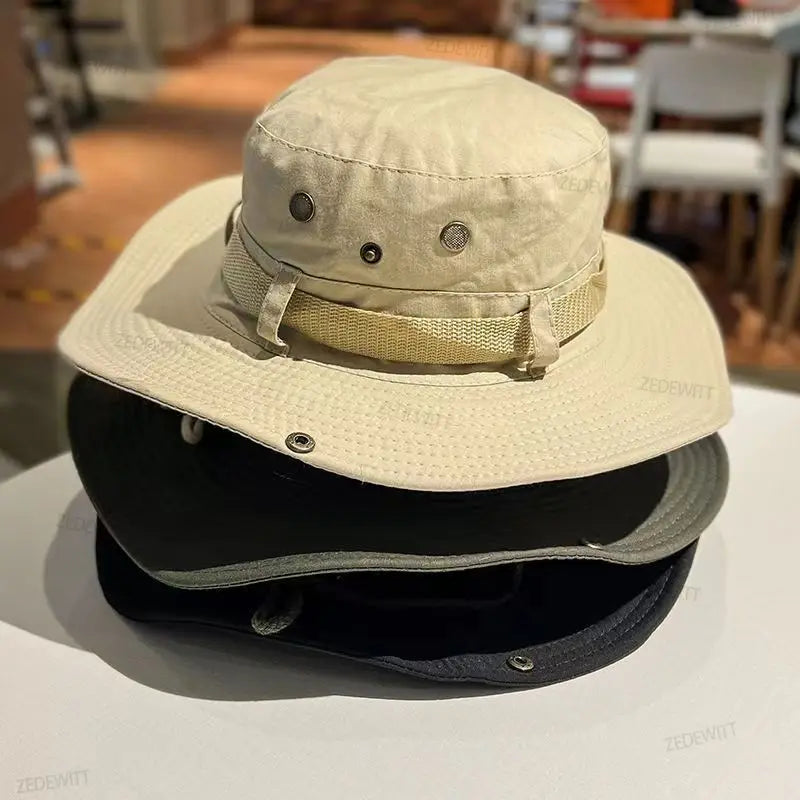 Wide Brim Sun Hat UPF 50+ | Fishing Hiking Cap Men Women