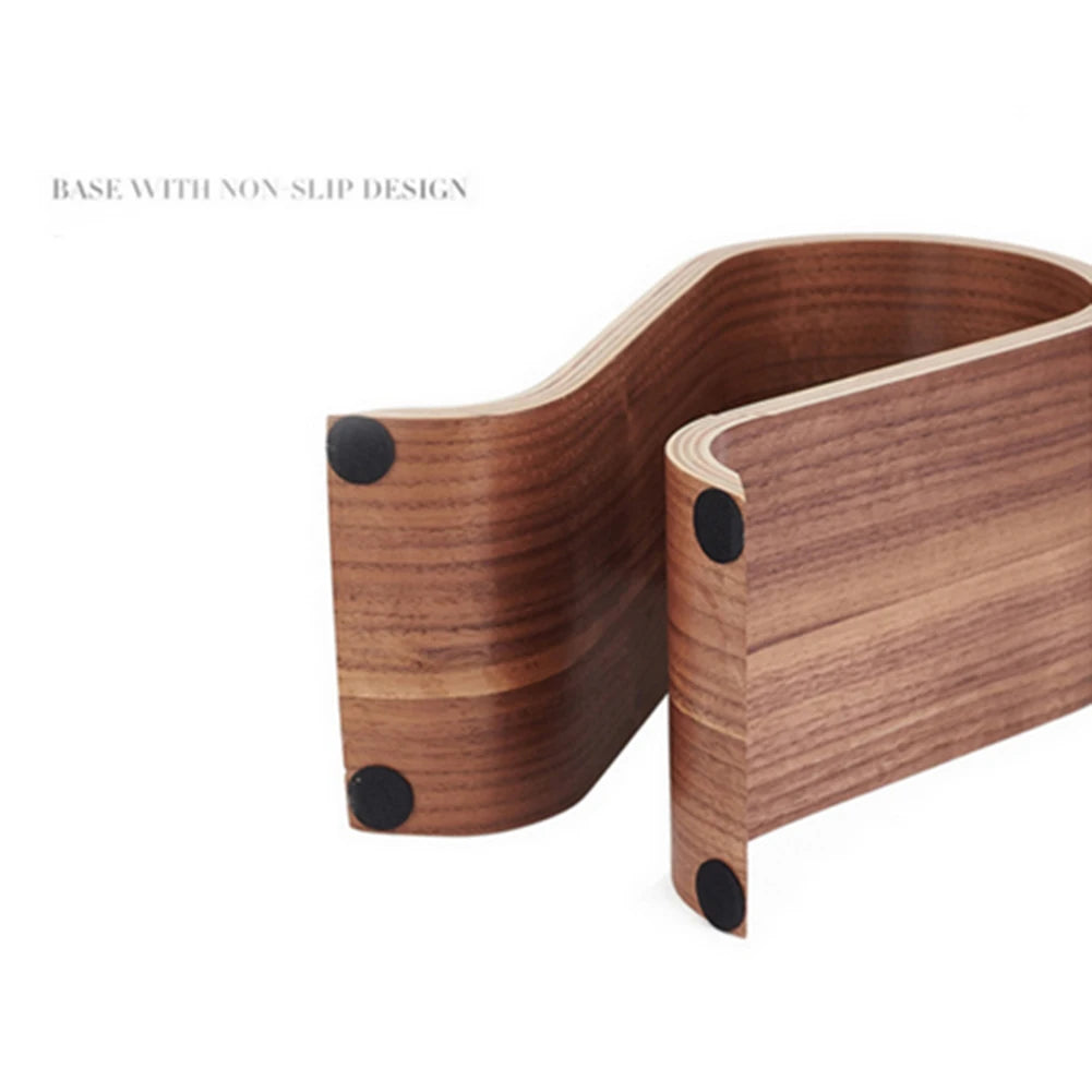 Walnut Finish Wooden Headphones U Shape Stand Holder Headset Desk Display Shelf Rack Hanger Bracket for Sony Headphone Zpaxo