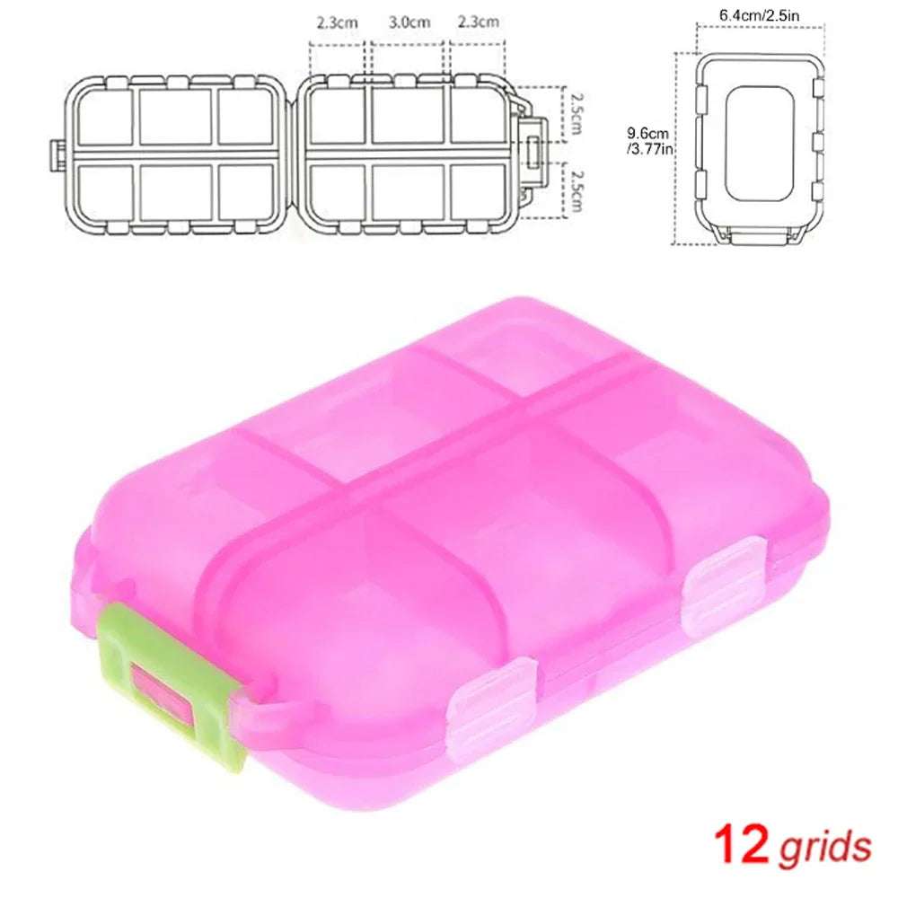Tcare Portable Pill Case Folding Medicine Drugs Pills Capsule Tablet Zpaxo Pink