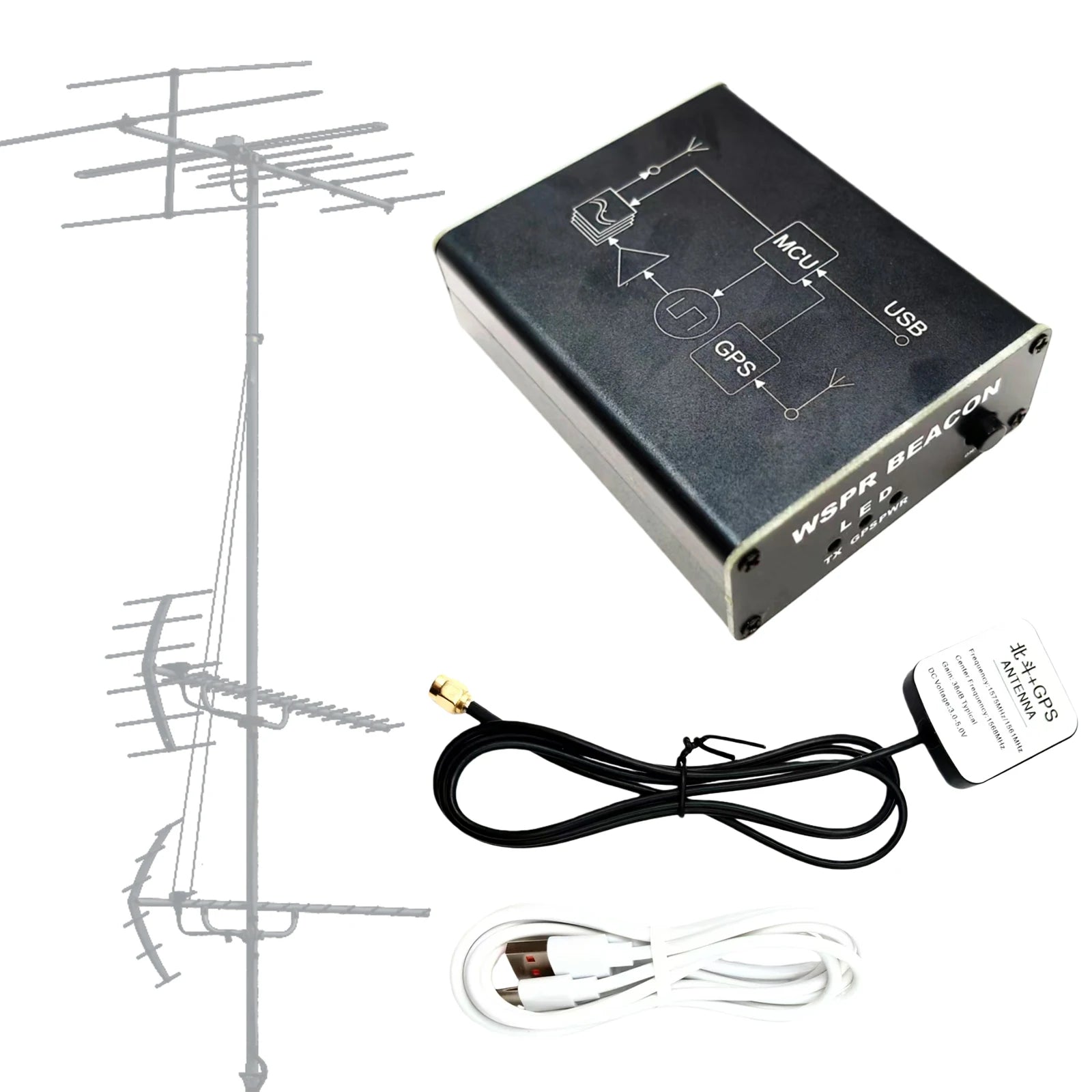 1-30MHz SI5351 WSPR Transmitter Device TCXO GPS Automatic QTH