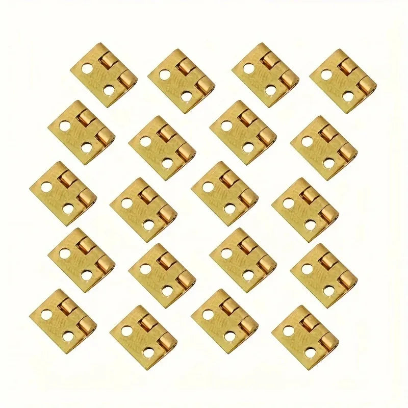 25Pcs Mini Small Metal Hinge for 1/12 House Miniature Cabinet Furniture Zpaxo