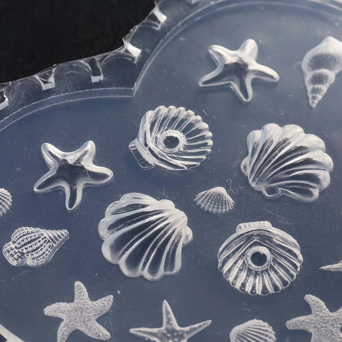 Ocean Silicone Nail Art Molds – Shell, Starfish & Conch Resin Nail Art Mold Zpaxo