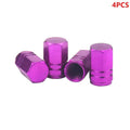 4-Pack Aluminum Tire Valve Stem Caps – Universal Car & Bike Fit Tire Valve Caps Zpaxo Purple 4pcs