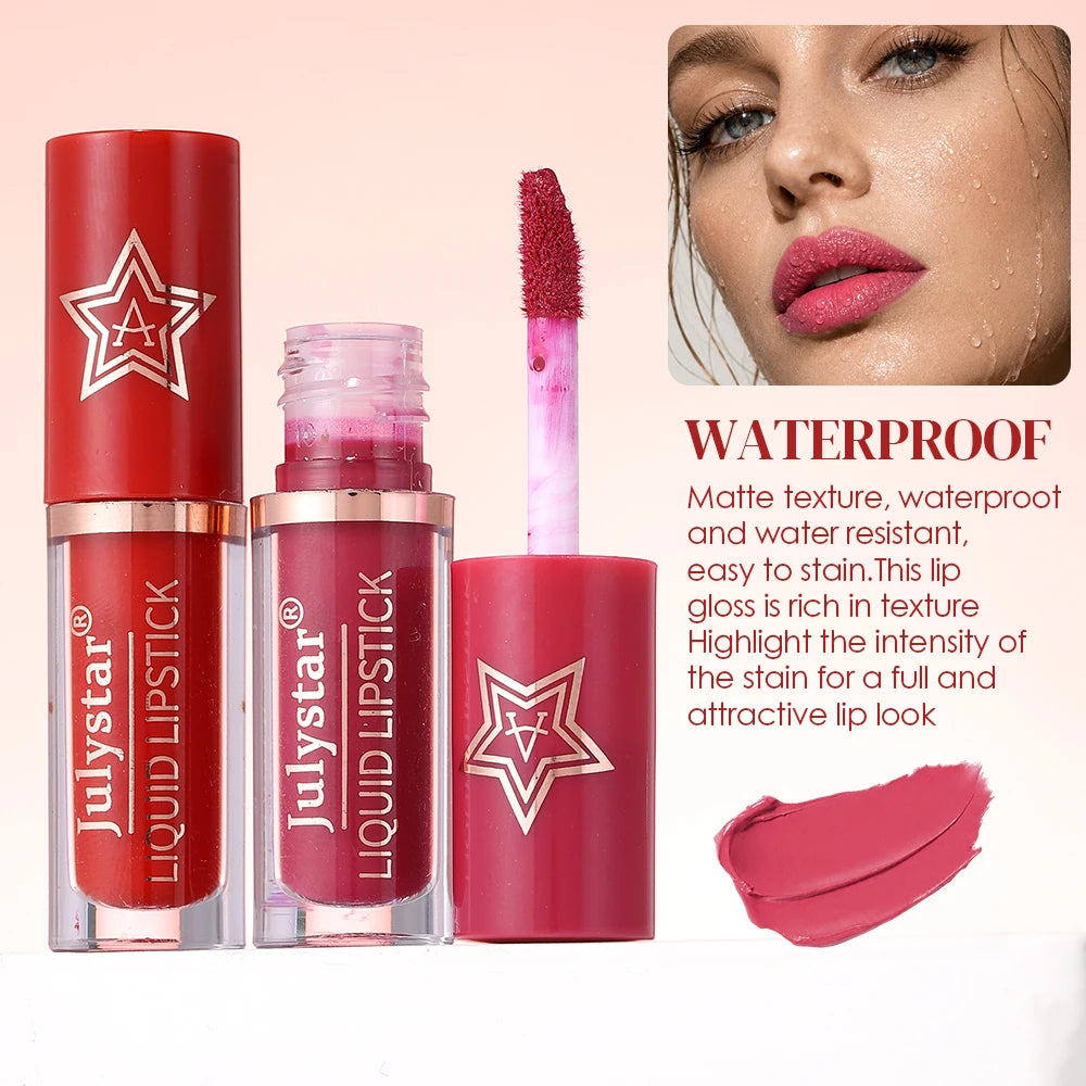 Silky Matte Lip Lacquer Long-Wear Non-Drying Lip Gloss Natural Contour Kiss-Proof Non-Transfer Daily Lip Glaze Beauty Cosmetics Zpaxo