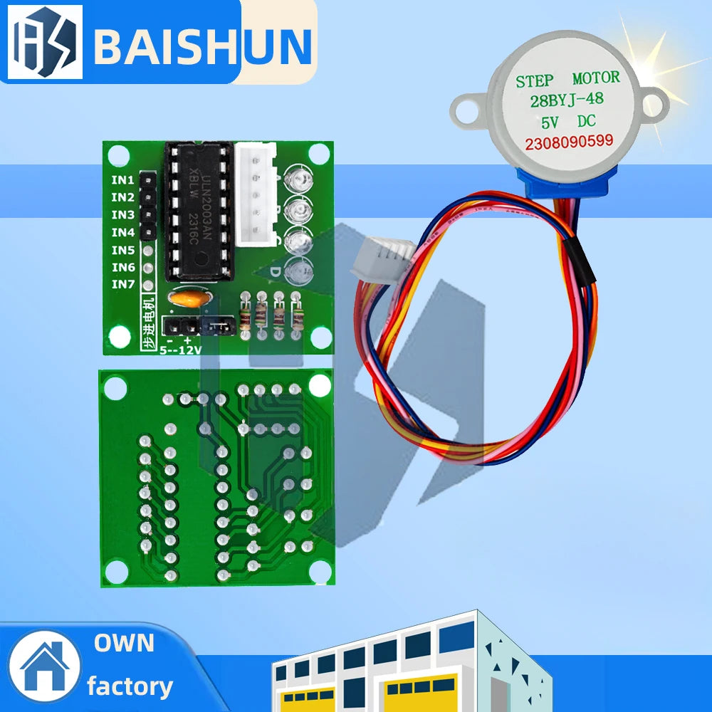 1LOTS c-48-5V 4 Phase Stepper Motor+ Driver Board ULN2003 Arduino 1x Zpaxo