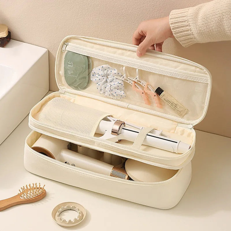Hair Dryer Storage Bag, Hand-held Curling Iron, Straight Board Multifunctional Travel Makeup Bag, Organizing Protective Cover Zpaxo