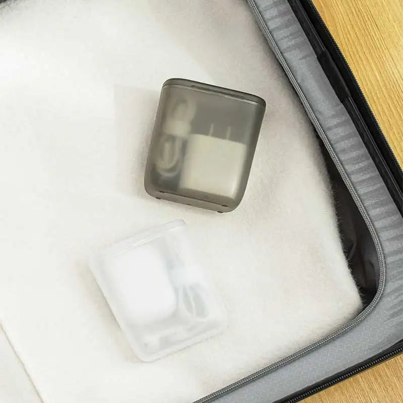 Mini Multi-functional Data Cable Storage Box Charger Cord Jewelry Zpaxo