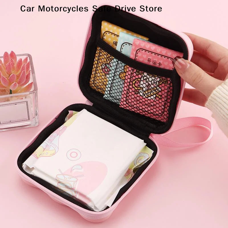 CMPortable Cable Protector Storage Bag Lovely Heart Knot Travel Cute