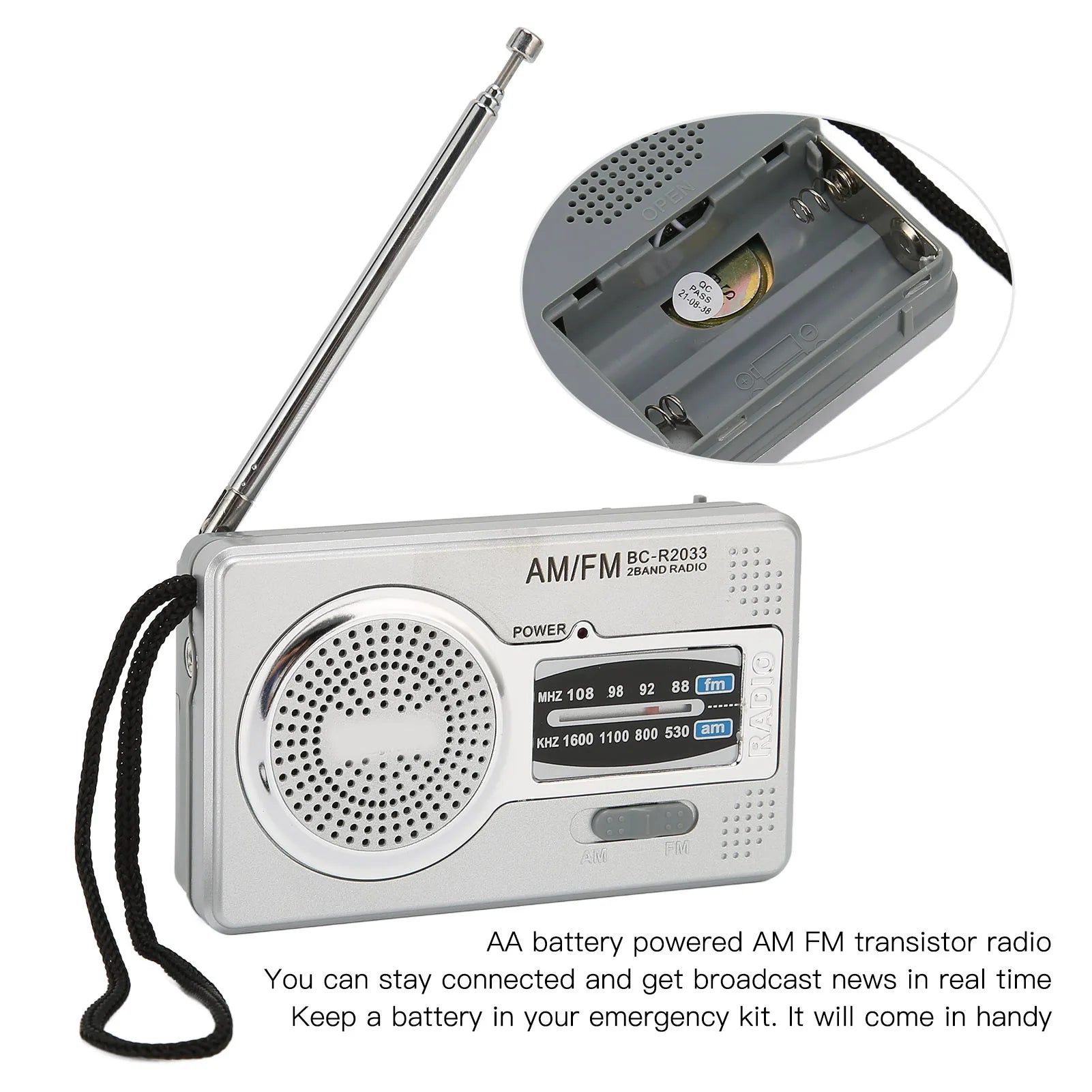AM FM Transistor Radio DSP Chip Portable Pocket Mini Loudspeaker