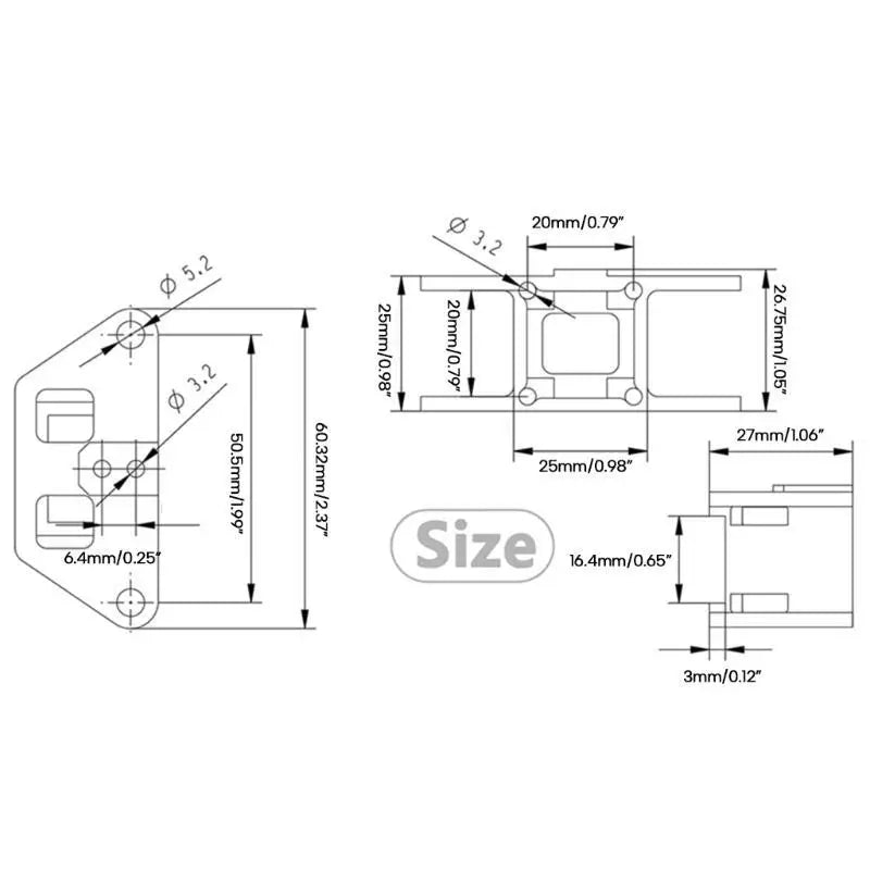 652F 2 Black Aluminum Y Gantry Guide Vzbot 3D Printer Accessories Zpaxo