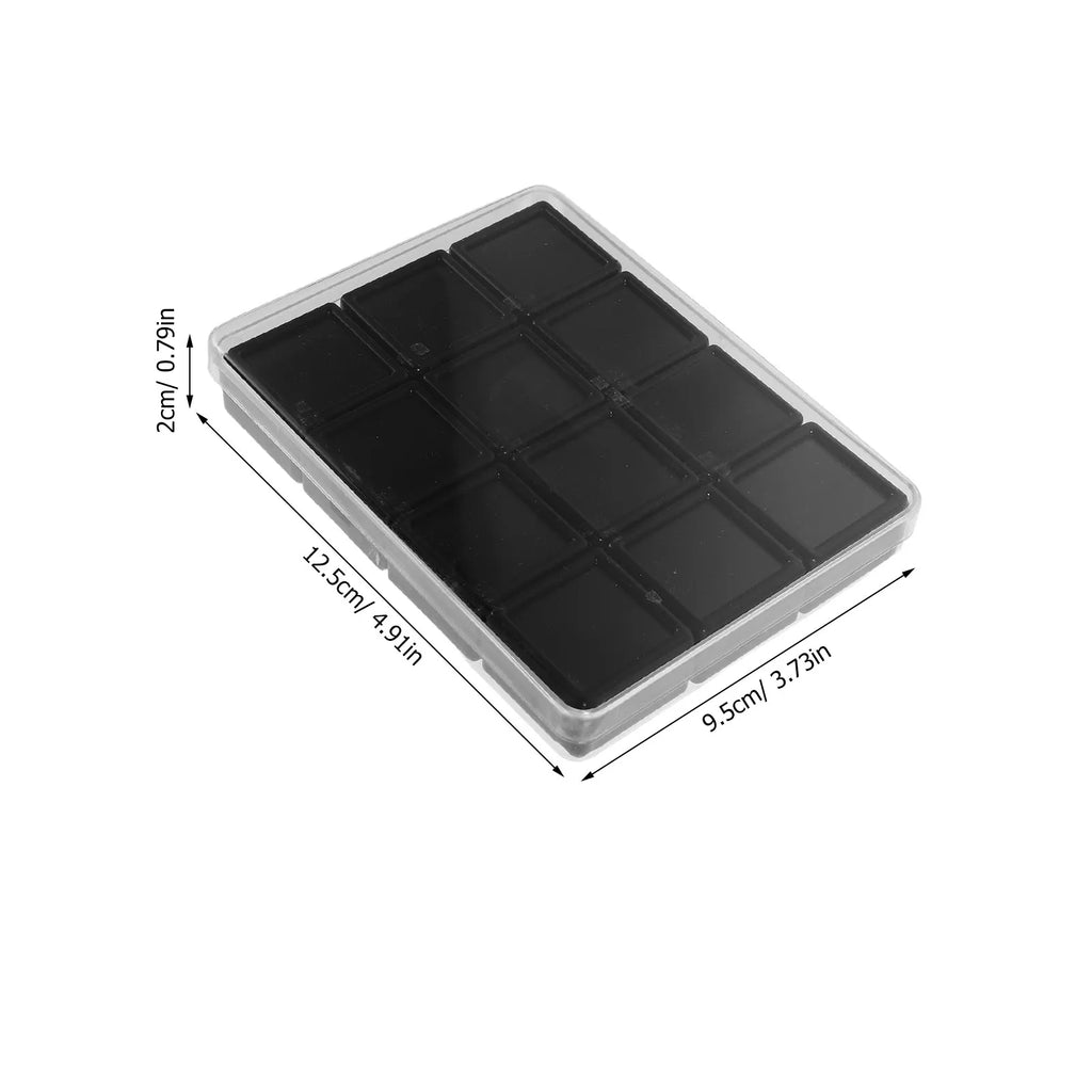 12 Grids Small Plastic Gemstone Display Box Acrylic Jewelry Organizer