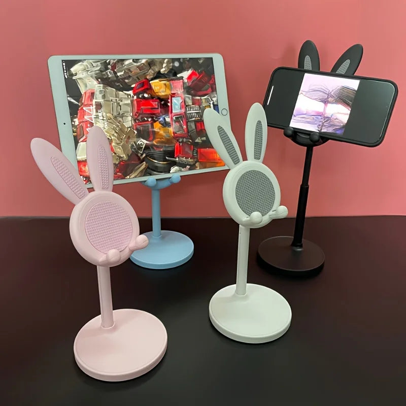 Adjustable Cartoon Bunny Ear Phone Stand Cute Rabbit Universal Tablet
