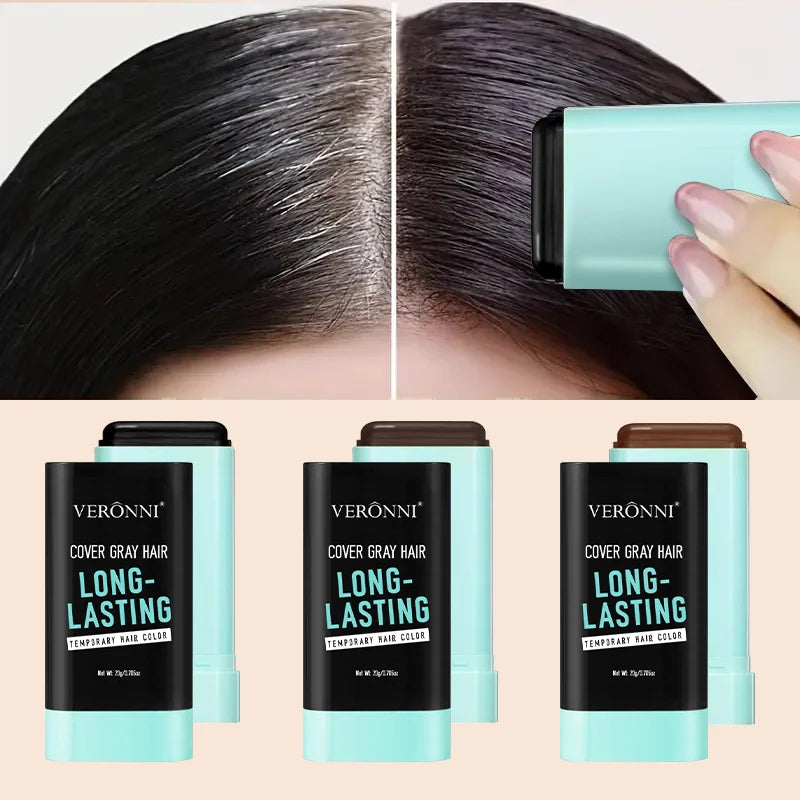 20g Portable Touch-Up Hair Stick,Temporary Hair Dye Stick - Quick Gray Coverage With Applicator Brush,Lasting Beard Color Sticks Zpaxo