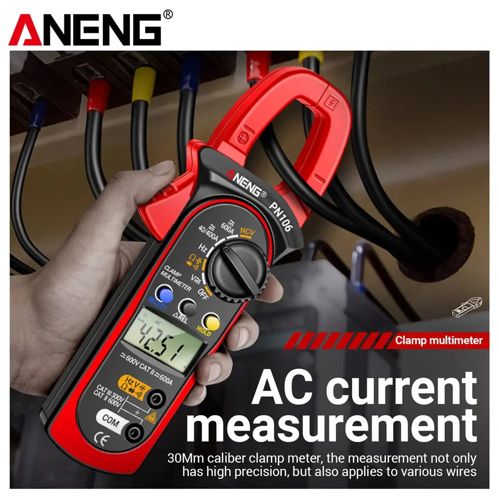 ANENG PN106 AC DC Clamp Meters 600A Current Voltage Tester Tool Zpaxo