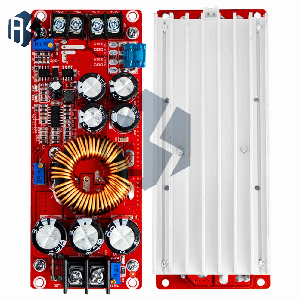 1200W 20A High Power DC-DC Boost Converter 8-60V to 12-83V Voltage Regulator for Solar Panel EV Power Supply Zpaxo