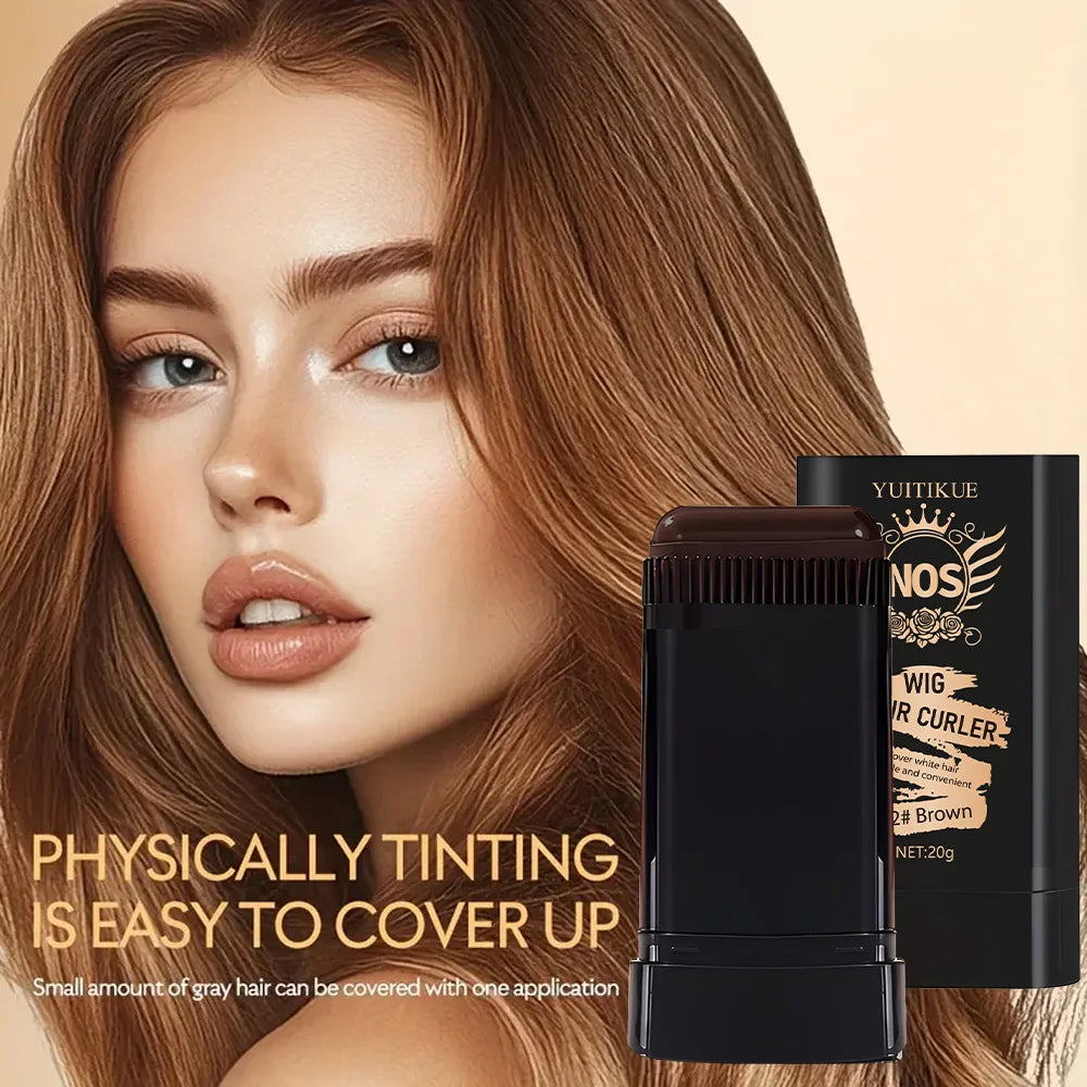 Brown Hair Dye Comb – Instant Gray Hair Touch-Up Stick Hair Dye Comb Zpaxo