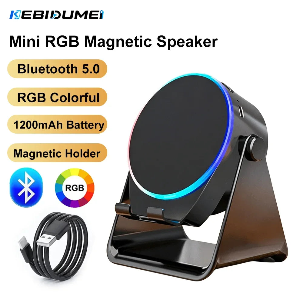 KEBIDUMEI 1 Induction Bluetooth Speaker Phone Stand Magnetic RGB