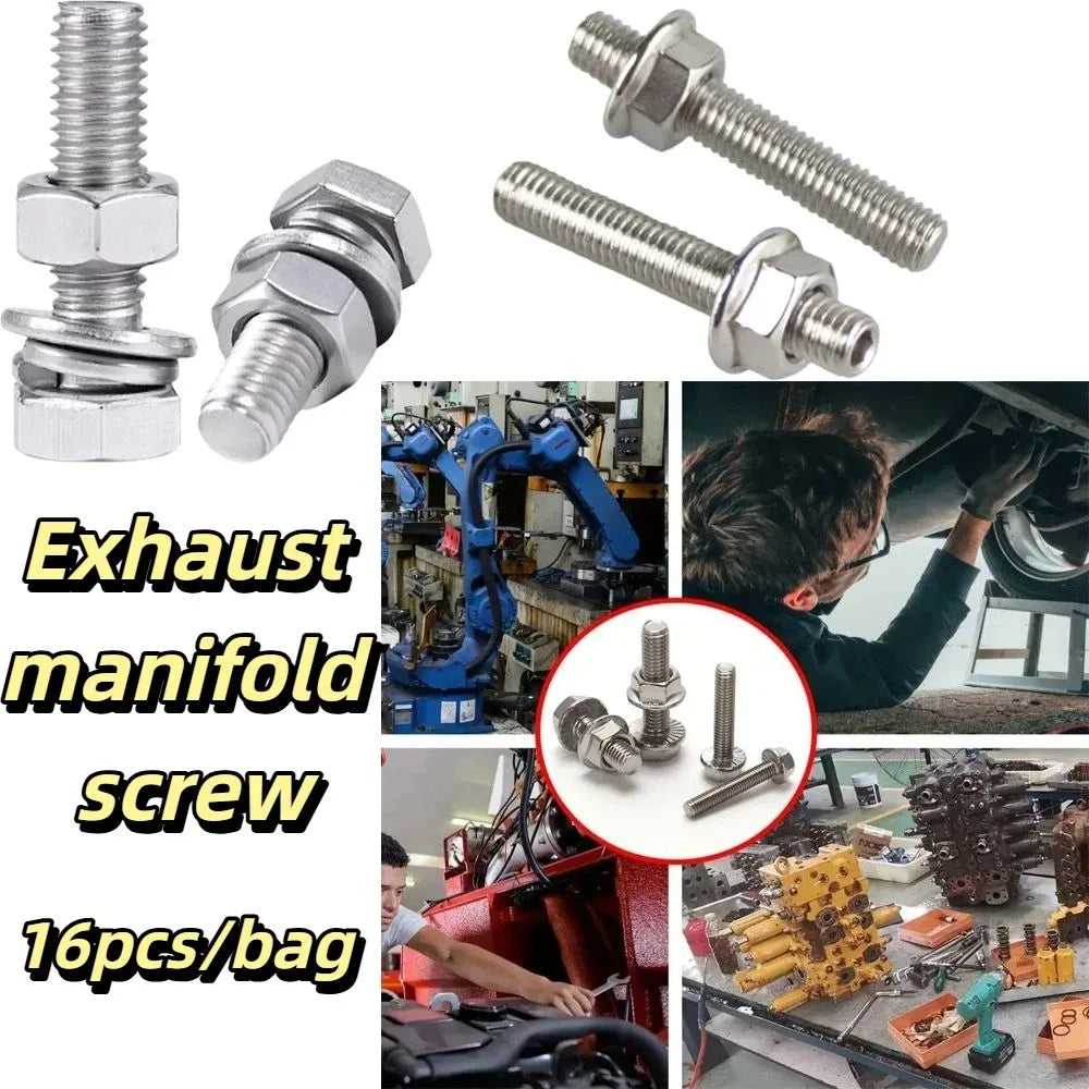 Stainless Steel Exhaust Manifold Bolt Strength Corrosion Resistance Zpaxo