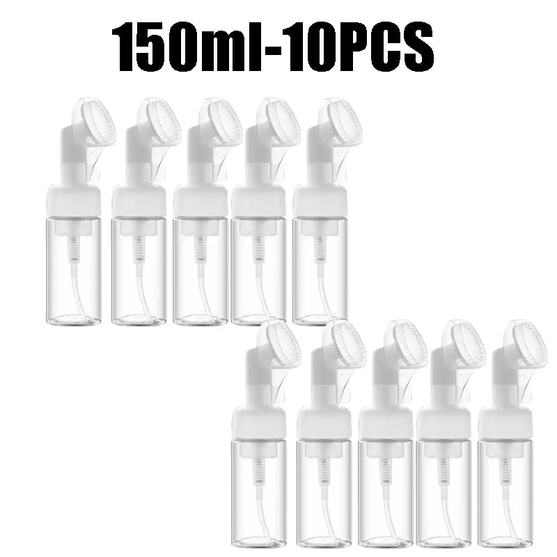 Foaming Gel Dispenser Refillable Press Pump Facial Cleanser Hair Wash Zpaxo 150ml-10PCS