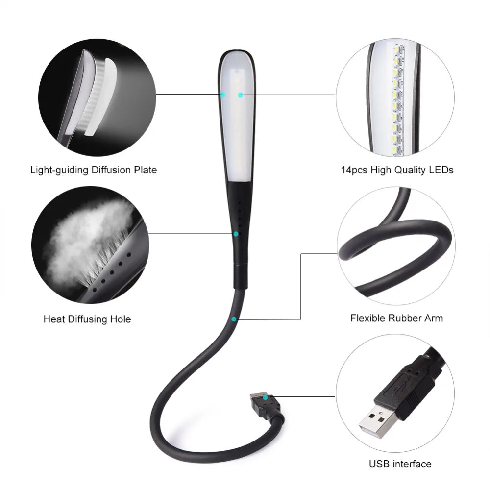 POCKETMAN Mini USB LED Touch Lamp for Laptop, PC & Reading