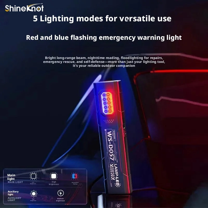 SHINEKNOT Rechargeable Magnetic Work Flashlight – 160 Lm LED