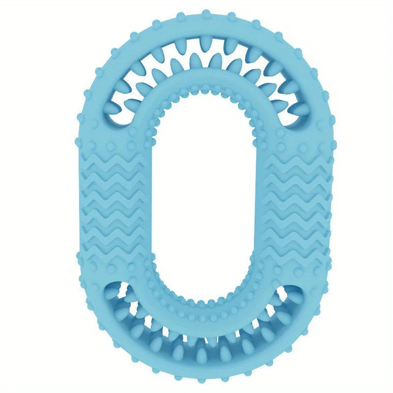 O-ring Dog Chew Toy TPR Pet Teeth Cleaning Interactive Cat Puppy Zpaxo Blue