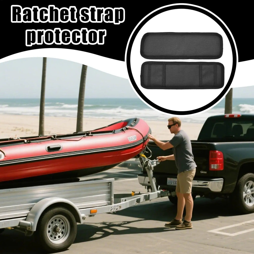 2-Pack Ratchet Strap Protectors Polyester Protective Pad Tie Down
