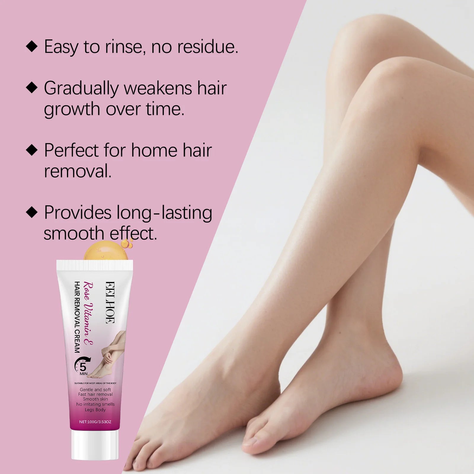 Eelhoe Gentle Hair Removal Cream – Painless Depilatory 100g Hair Removal Cream Zpaxo