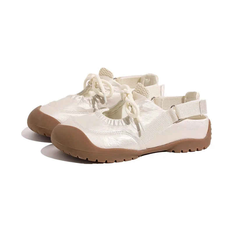 Women's Round Closed Toe Comfortable Breathable Mid Heel Sandals Zpaxo