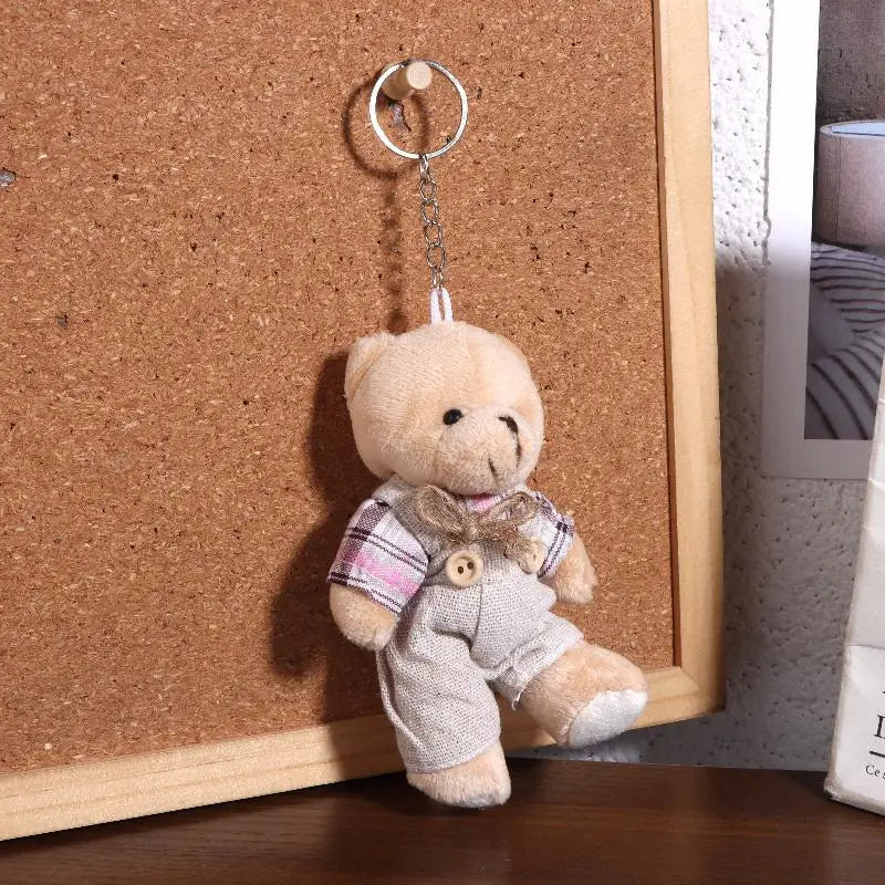 Cartoon Little Bear Plush Doll Keychain Cute Stuffed Rabbit Keyring Zpaxo A2