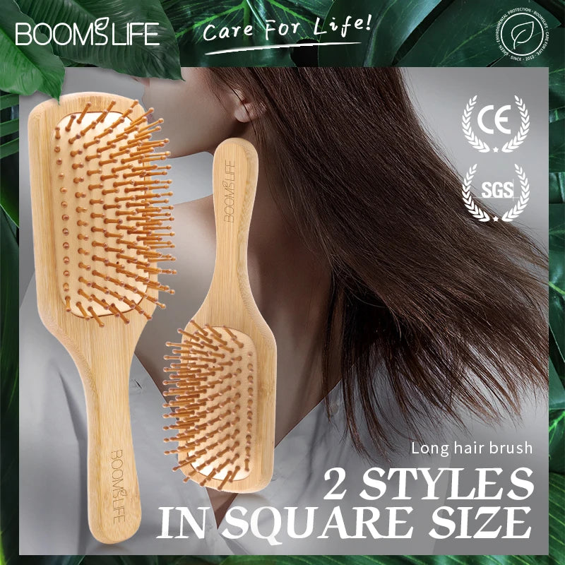 BOOMSLIFE Bamboo Wide Tooth Comb – Detangling & Scalp Massage Bamboo Hair Comb Zpaxo