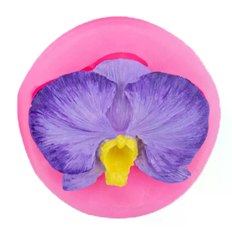 Orchid Silicone Mold – Fondant Candy Clay Cake Decorating