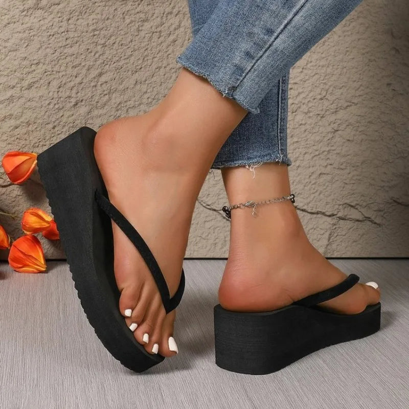 Slippers Summer Shoes Women Wedges Sandals Slides Beach Home Flip