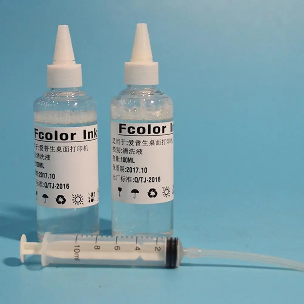 100ml Inkjet Print Head Cleaning Solution Kit with Syringe Printer Cleaning Kit Zpaxo