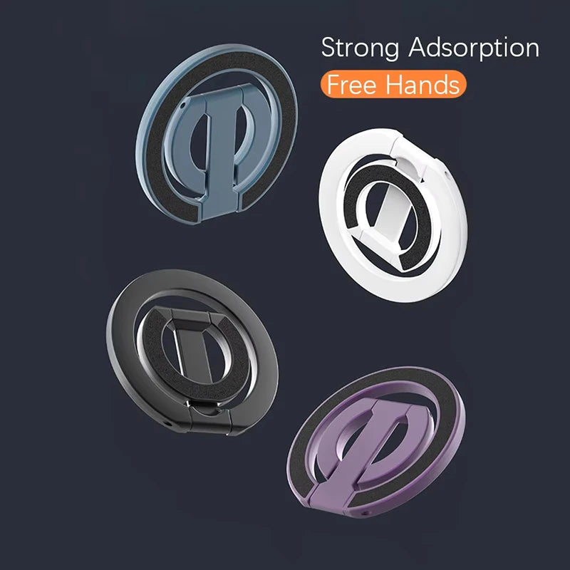 Double Sided Magnetic Phone Ring Holder IPhone Samsung Foldable Stand