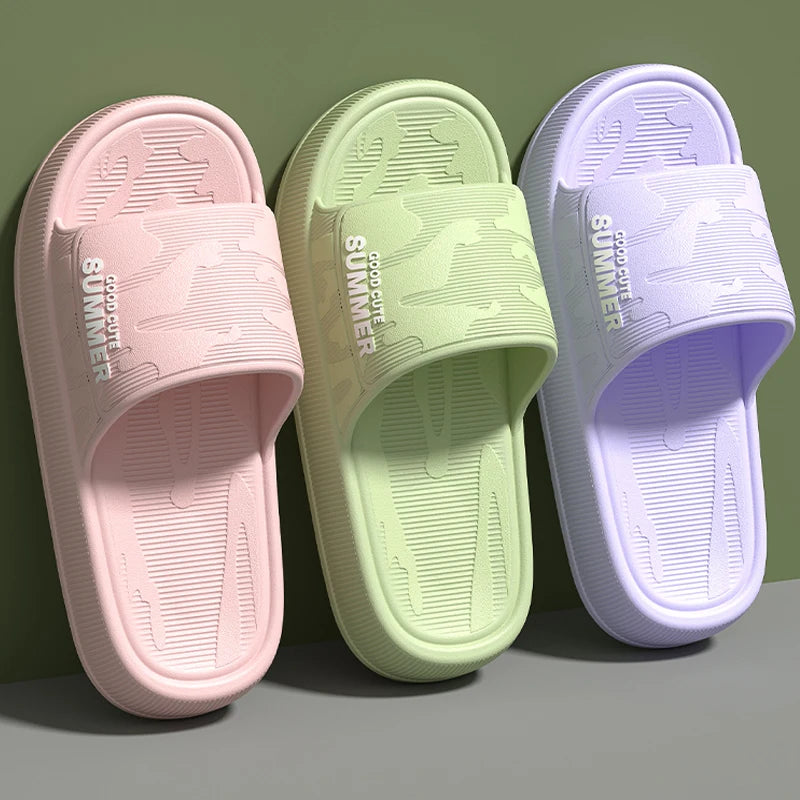 Men Summer Slippers Soft Sole EVA Sandals Non Slip Platform Home