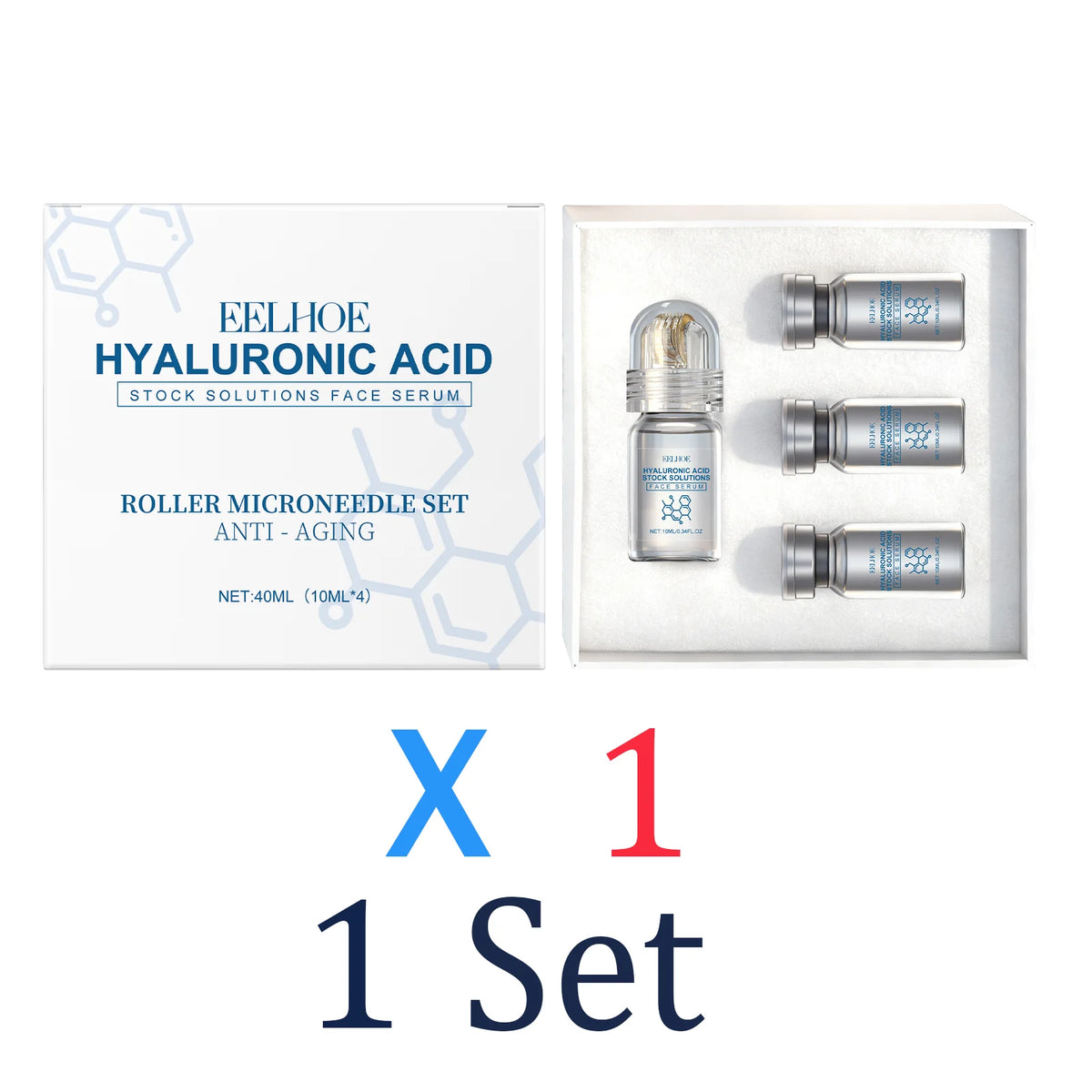 Facial serum Microneedle Roller Set 0025mm Niacinamide serum Moisturizing Winter skincare Barrier Protection Moisturizer 40ml Zpaxo 1 Set