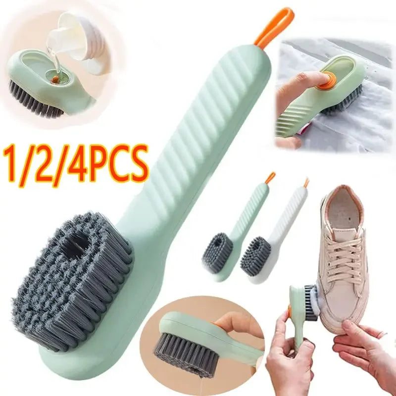 Fashion Multifunction Shoe Brush Soft Bristled Liquid Filled Up Wash Shoe Cleaning House Accessories Clean Kitchen Tools Zpaxo