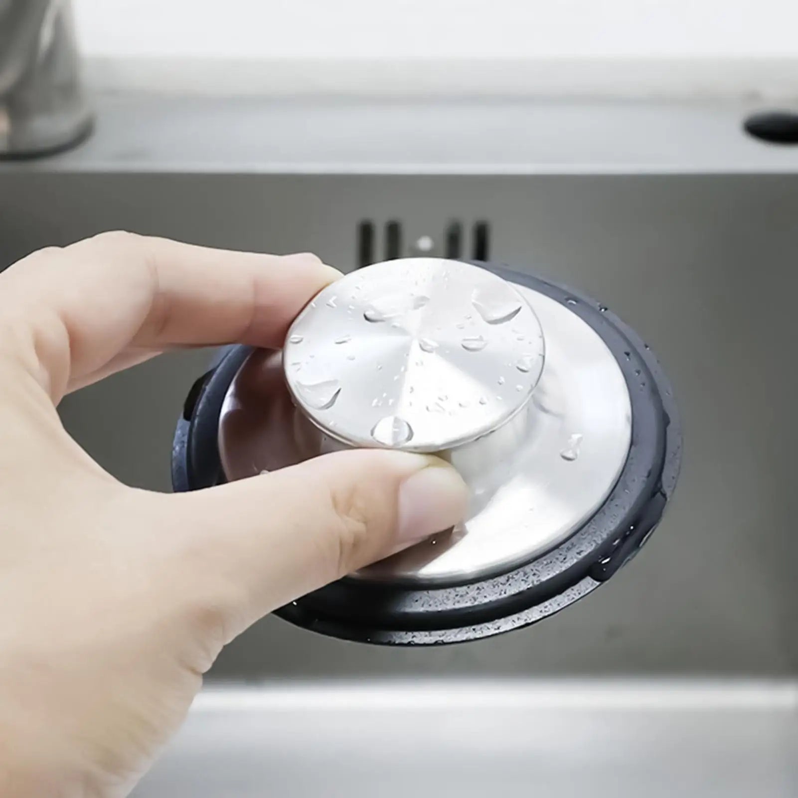 Stainless Steel Sink Drain Stopper Garbage Disposal Plug Seal Cover