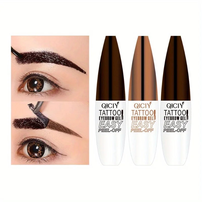 3D Peel-off Eyebrow Gel Tint Waterproof Lasting Non Smudge Eyeliner Pen Natural Liquid Brow Tattoo Dying Cream Makeup Zpaxo