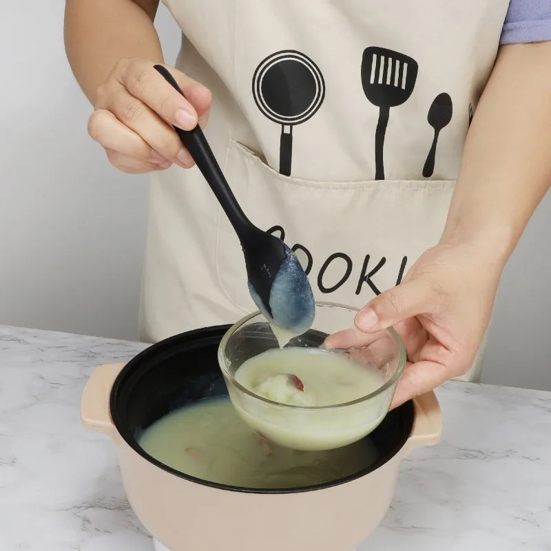 Hot Silicone Spoon Tableware Small Mixing Spoon Denser Salad Seasoning Denser Spoon Kitchen Small Tool Zpaxo