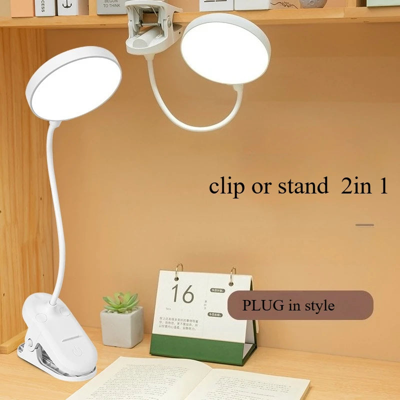 LED Foldable Desk Lamp 3 Stepless Dimming Touch Controls Eye-care Zpaxo