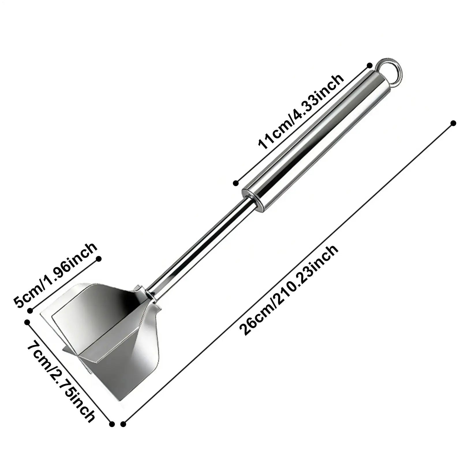 Meat Masher Stainless Steel Smasher Tool Hamburger Chopper for Kitchen Home Cooking Meal Prep Grilling Barbecue Camping Picnic Zpaxo