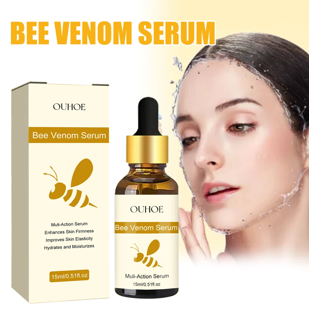 Bee Venom Anti Aging Facial Serum Bee Complex Wrinkle Reducer Intensive Firming Treatment for Dry Skin Brightening Hydration15ml Zpaxo