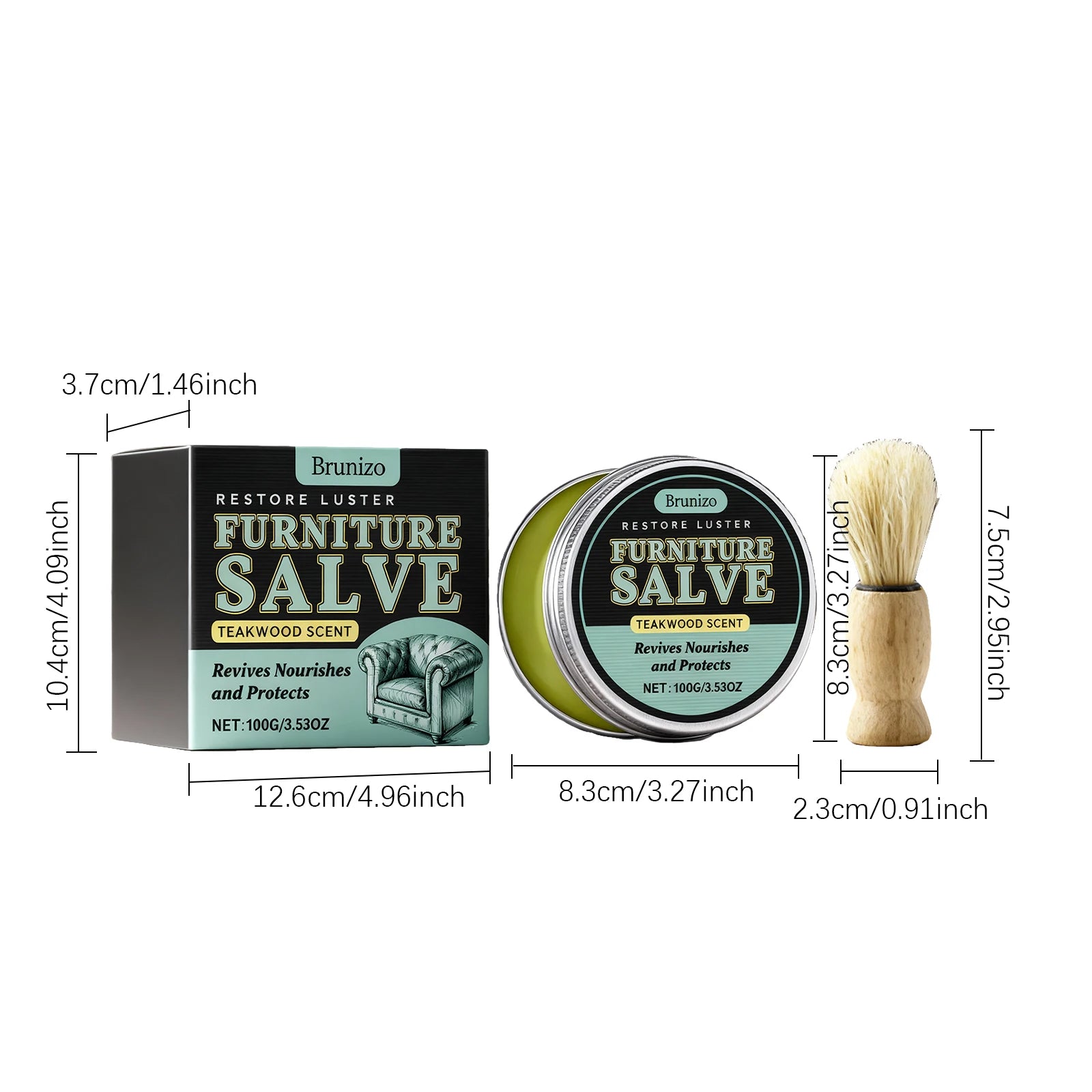 Leather Conditioner with Brush Polisher Moisturizer and Restorer 3.53oz Easy To Apply for Leather Furniture Home Sofa Car Seats Zpaxo