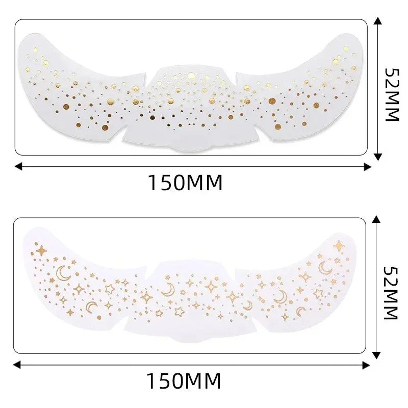 6pcs Hot Stamping Freckles Patches Metallic Radiation Glitter Golden Silver Fake Freckles Temporary Tattoo Stickers Face Makeup Zpaxo