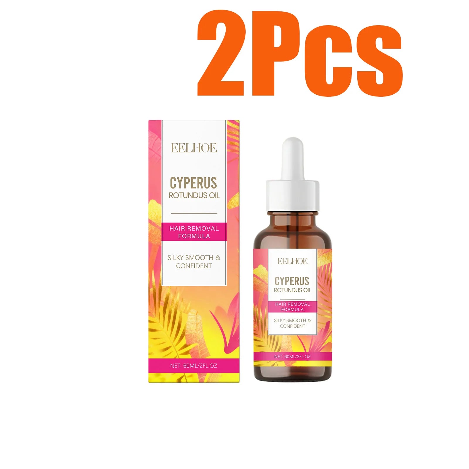 Cyperus Rotundus Oil – Hair Growth Inhibitor & Post-Wax Soothing Hair Removal Aftercare Oil Zpaxo 2 x 60ml Boxed
