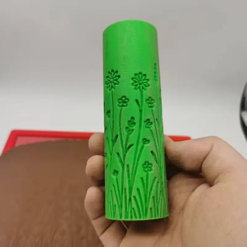 1pcs Seamless Texture Roller for Clay – Sea, Grass & Marine Patterns, No Carve, Plastic, Pottery Tool Zpaxo