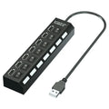 USB HUB 4 7 Port Multiple Expander OFF Switch Multi Splitter 4ports Zpaxo Black 7Port