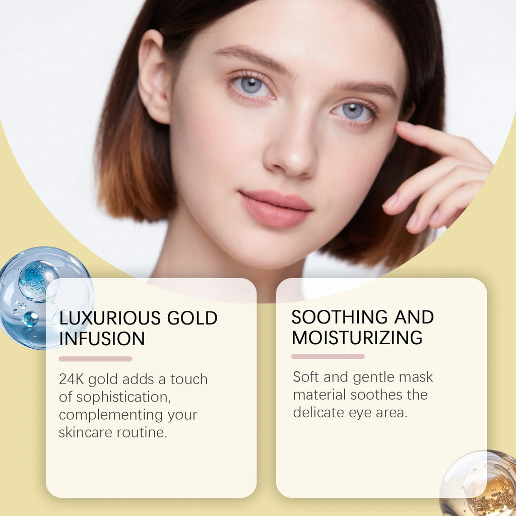 Moisturizing Repairing 24k Gold Eye Mask Barrier Protection Soothing Zpaxo